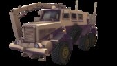Camión Buffalo MRAP 6x6 adaptado a tener colores intercambiables primario y secundario y con luces adaptadas